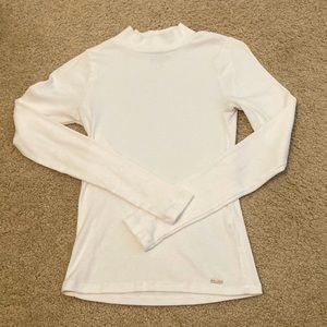 Hollister | White Long Sleeve Mock Turtleneck Thermal | Sz S